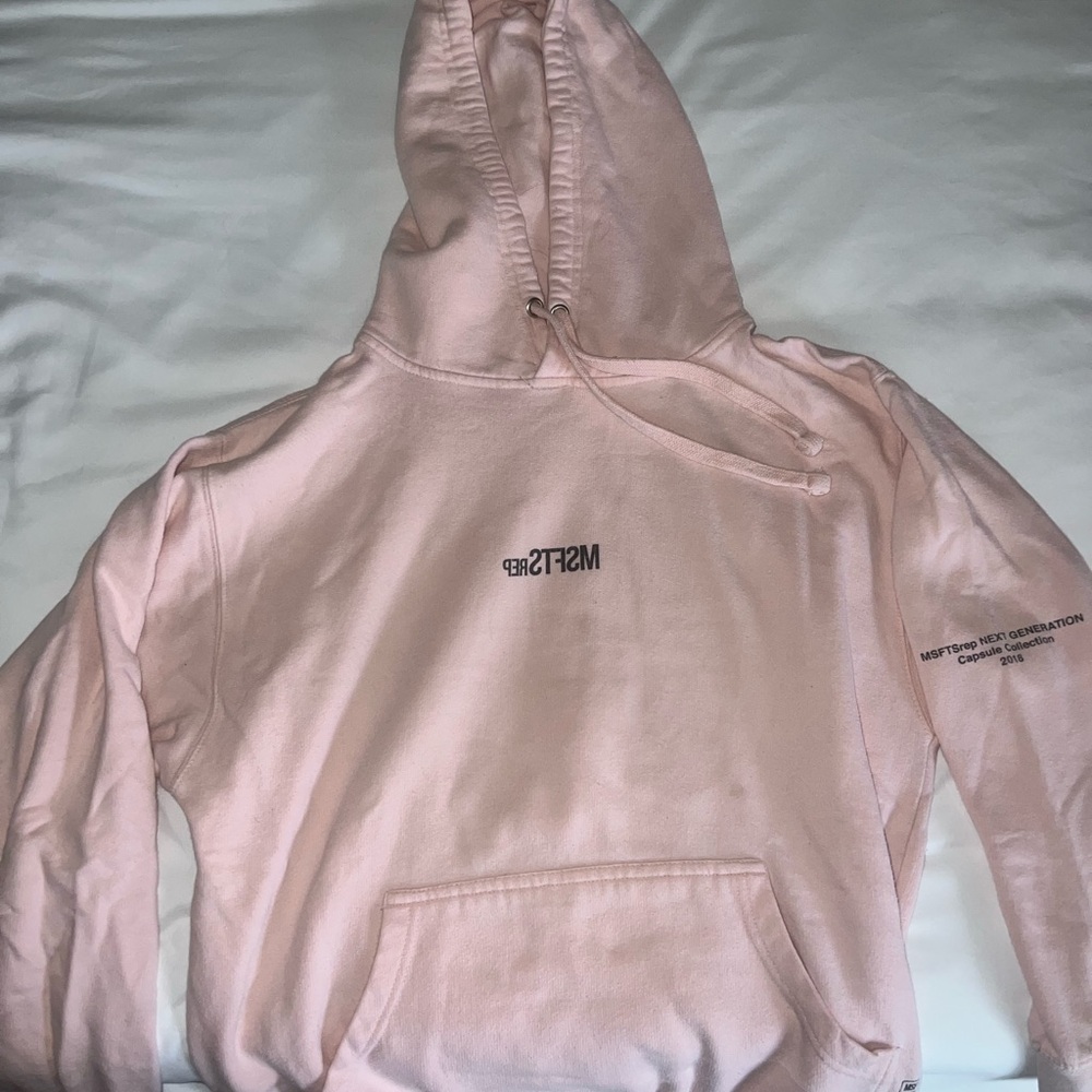 Pink Hoodie with Graphic Text
